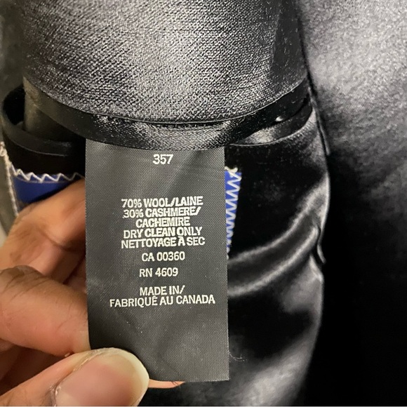 WM. H. Leishman Men's Gray Wool and Cashmere Trench Coat - Picture 9 of 12